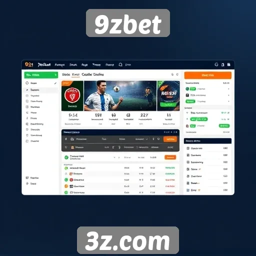 Interface do usuário do 9zbet é intuitiva